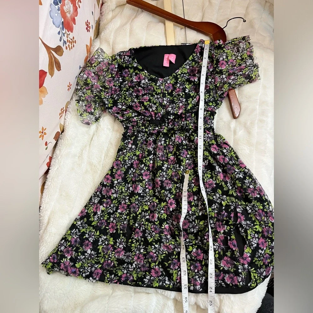 Hype Girls 8 Dark Floral Black Witchy Undead Zombie Costume Dress Spring Fall